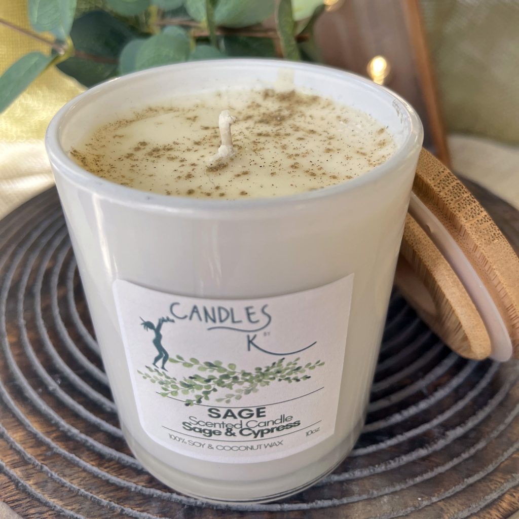 Sage Scented Soy & Coconut Wax Candle